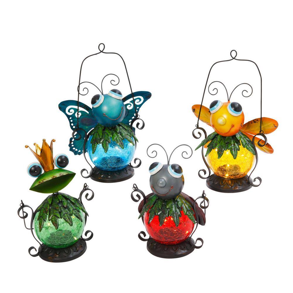 Gerson Asst Multicolor Solar Hanging Critters (Set of 4) 2328630EC