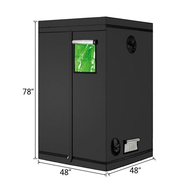 Gosmartware LY-120*120*200cm Home Use Dismountable Hydroponic Plant Growing Tent with Window Green and Black