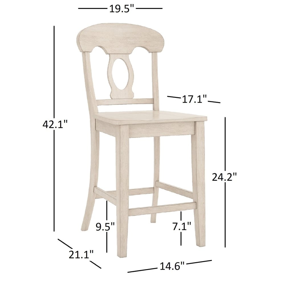 Elena Oak Extendable Counter Height Dining Set with Panel Back Chairs by iNSPIRE Q Classic