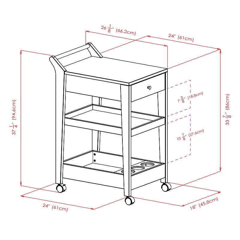 Winsome Jeston Entertainment Bar Cart