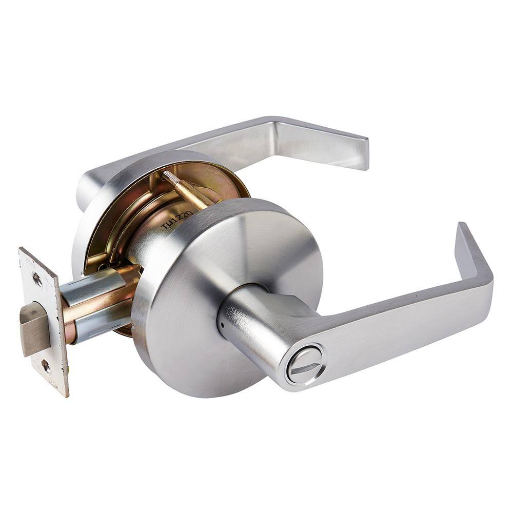 Universal Hardware Universal Hardware Heavy Duty Commercial Cylindrical Privacy (bedbath) Lever ADA UL 3-Hr Fire ANSI Grade 2 Satin Chrome UH40018