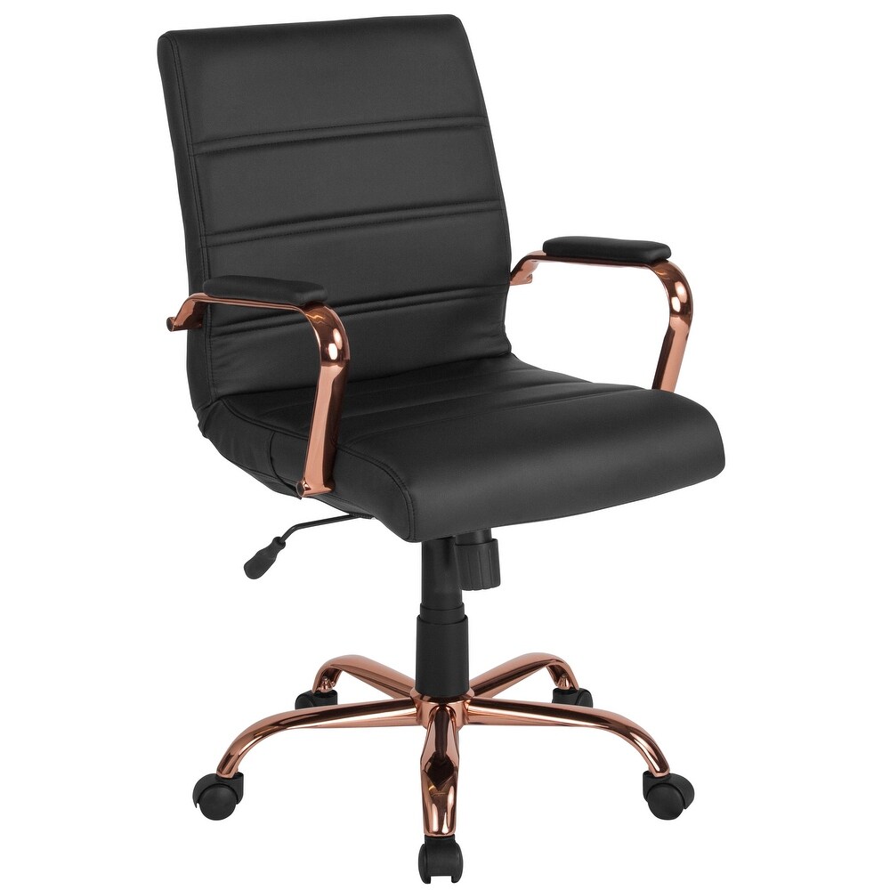 Mid back LeatherSoft Executive Swivel Office Chair