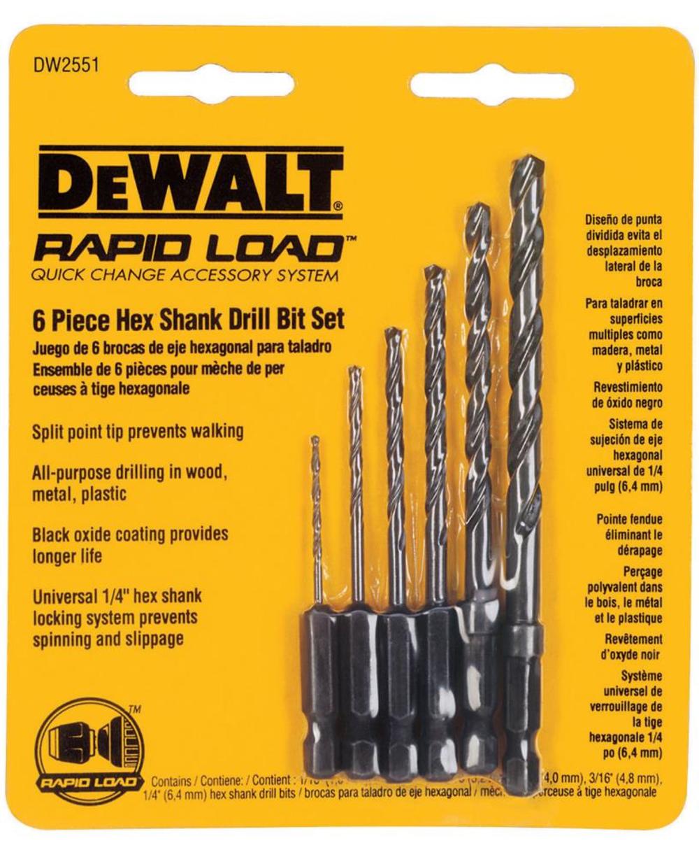 DEWALT 6 Piece Hex Bit Set DW2551 from DEWALT