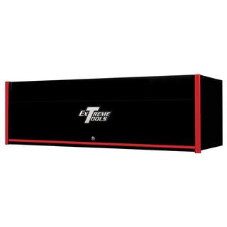 Extreme Tools RX Professional 72 in. 0-Drawer Extreme Power Workstation Hutch in Black with Red Handle RX723001HCBKRD