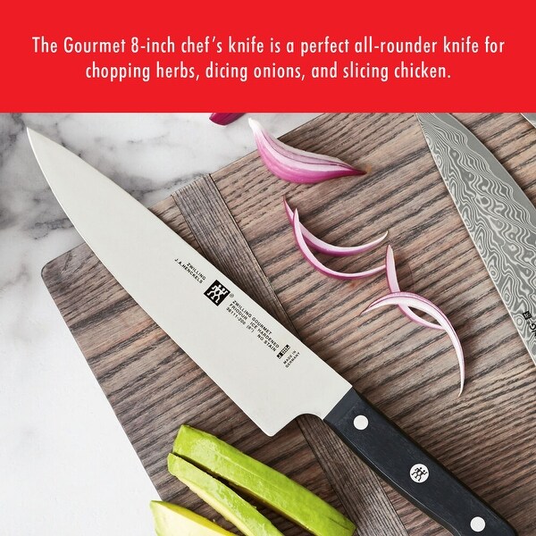 ZWILLING Gourmet 8-inch Chef Knife， Kitchen Knife， Made in Germany