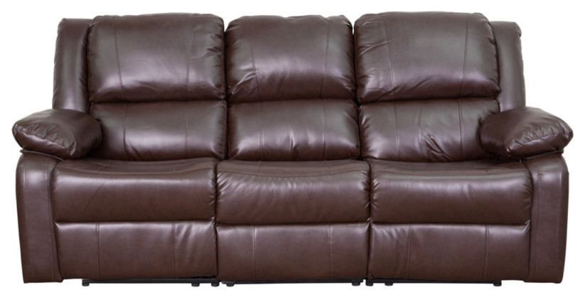 Brown Leather Recliner Sofa   Contemporary   Sofas   by Homesquare  Houzz