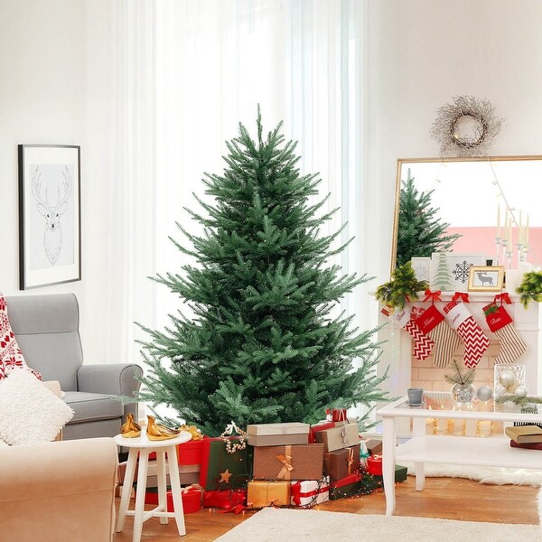 Costway 6/7/8 FT Artificial Xmas Tree with 778 PVC PE Branch Tips 240