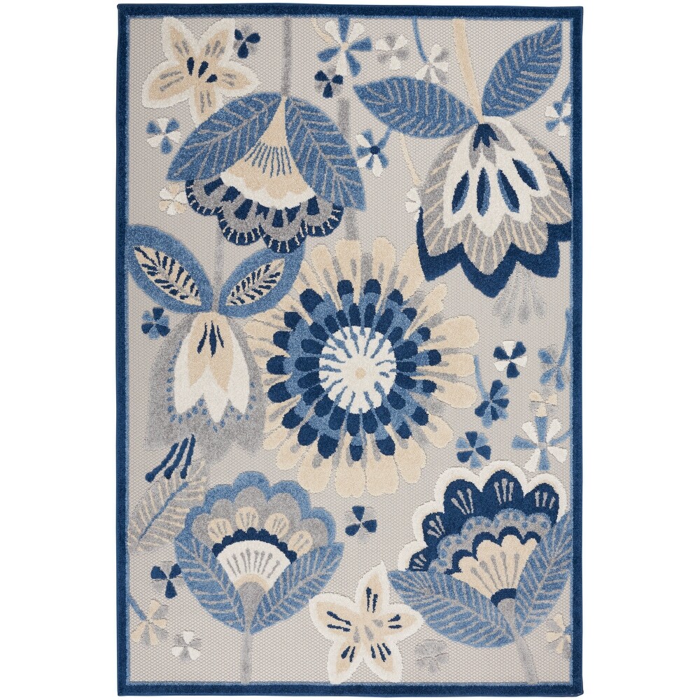 Nourison Aloha Scandinavian Floral Indoor/Outdoor Area Rug