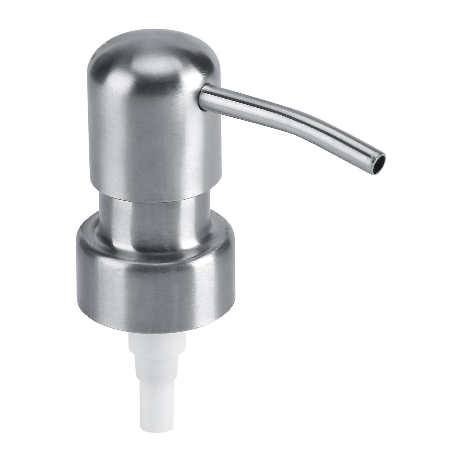 1pc 304 Stainless Steel Liquid Soap Shampoo Silvery White Pump Kitchen Bathroom Use (for 2.5cm)