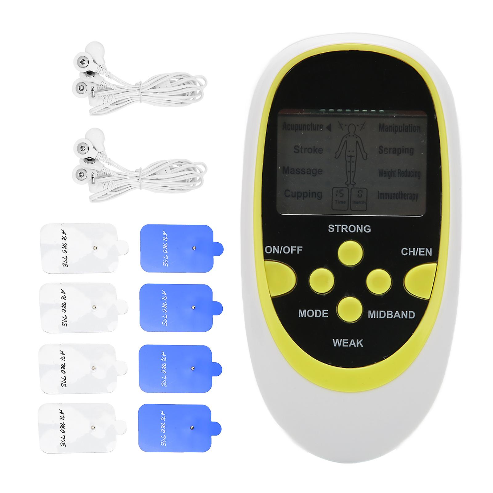 Professional Digital Neck Waist Pulse Massager Meridians Body Muscle Stimulator 110240vus Plug