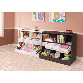 36.75 in. H x 36.5 in. W x 15.75 in. D White MDF 8-Cube Organizer 98861