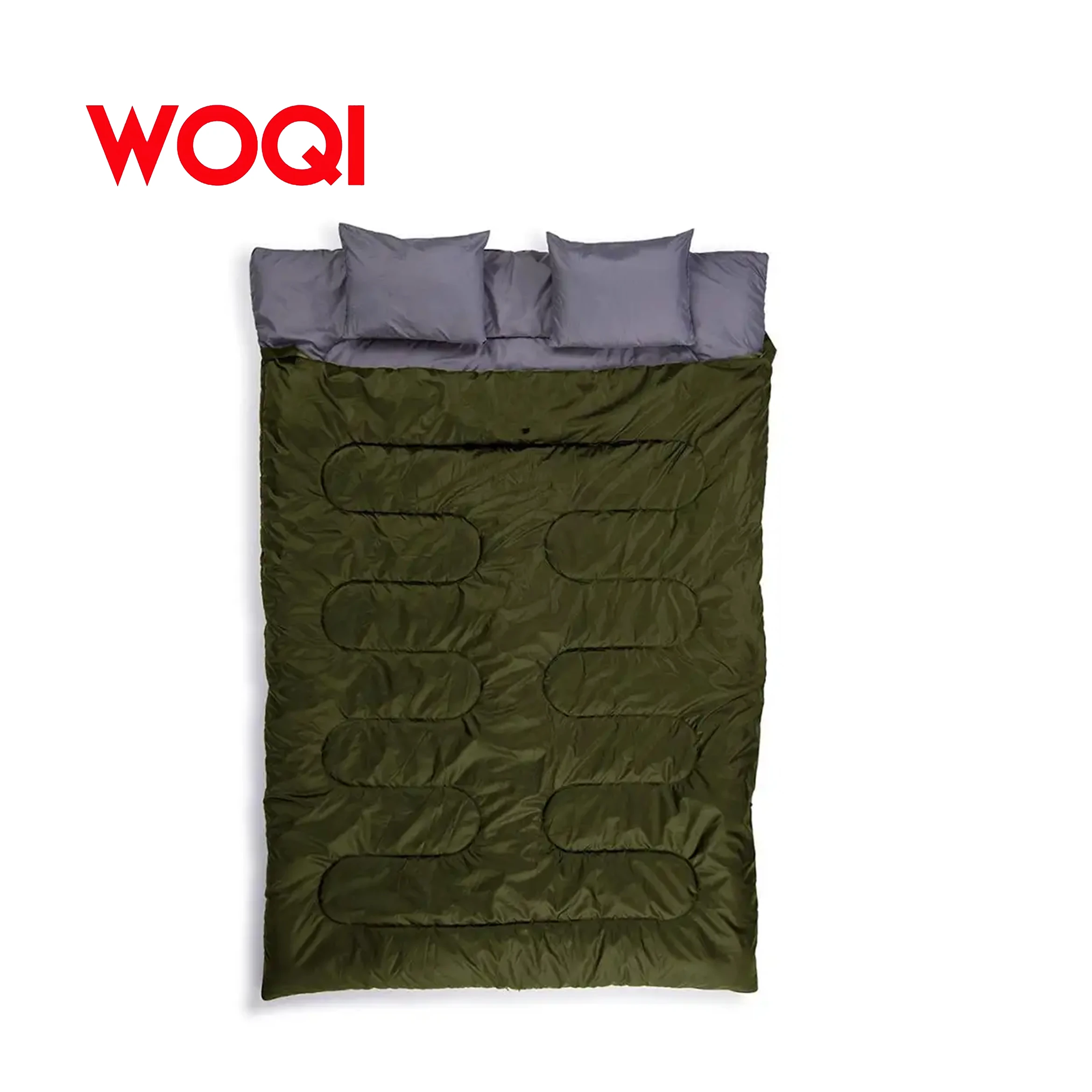 Woqi Extreme Waterproof Backpacking Double Sleeping Bag with 2 Pillows