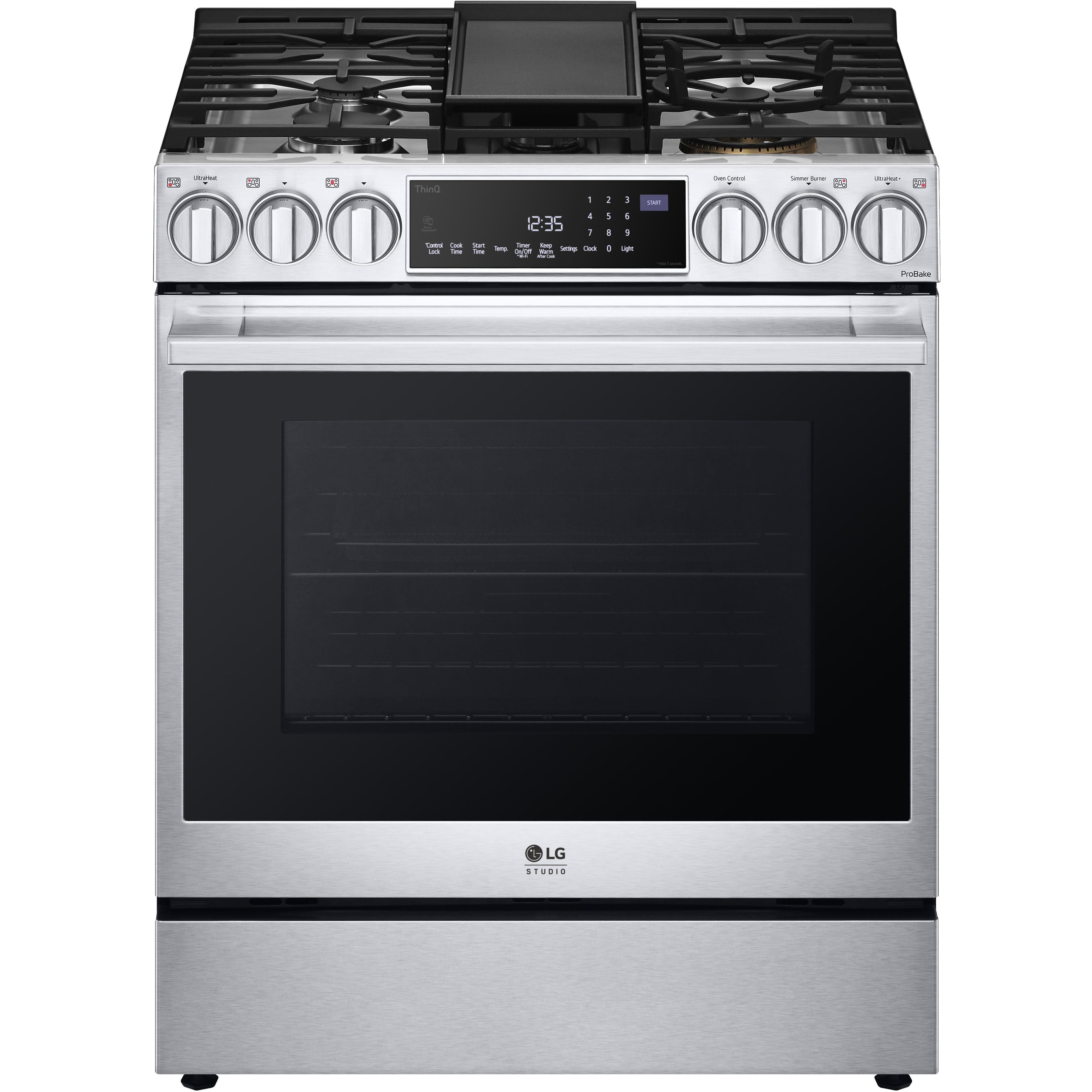 LG 30-inch Slide-in Gas Range with Convection Technology LSGS6338F