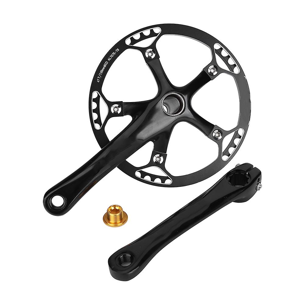 Aluminium Alloy Bicycle Single Speed Hollow Integration Crankset Conversion Crank Bike Accessory47t