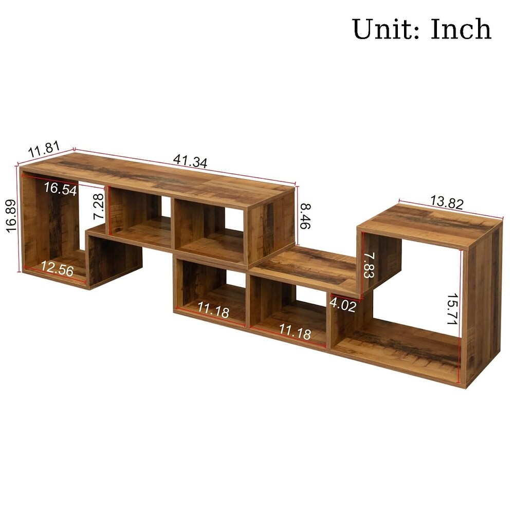 Grondin 2 Piece L Shaped TV Stand  Multi Functional Free Combination Media Console Bookshelf for Living Room Bedroom