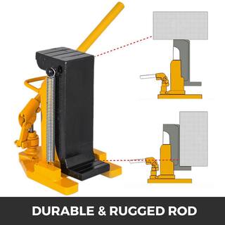 VEVOR 10-Ton to 20-Ton Toe Jack Lift Hydraulic Machine Air Hydraulic Toe Jack Proprietary Heat-Treated Steel in Yellow QJD20T00000000001V0