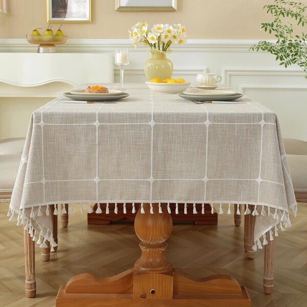 Rustic Tablecloth Cotton Linen Waterproof Tablecloths