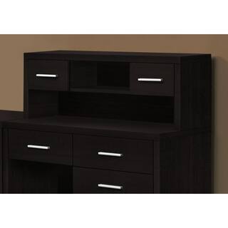 Monarch 47 in. L-Shaped Cappuccino 8 Drawer Computer Desk I 7018