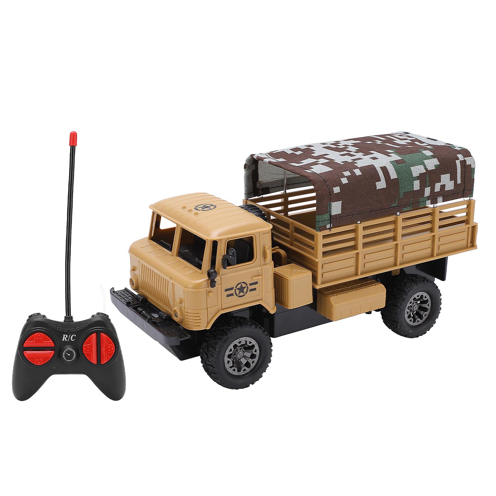 Rc Military Truck 4ch Remote Control Military Vehicle Toy With Led Lights And Detachable Tent For Kids Boys