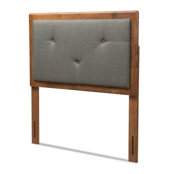 Abner Modern and Contemporary Fabric and Wood Headboard Dark Grey - - 34237139