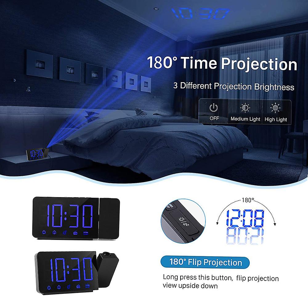 Projection Alarm Clock， 1.5m Usb Cable， User Manual