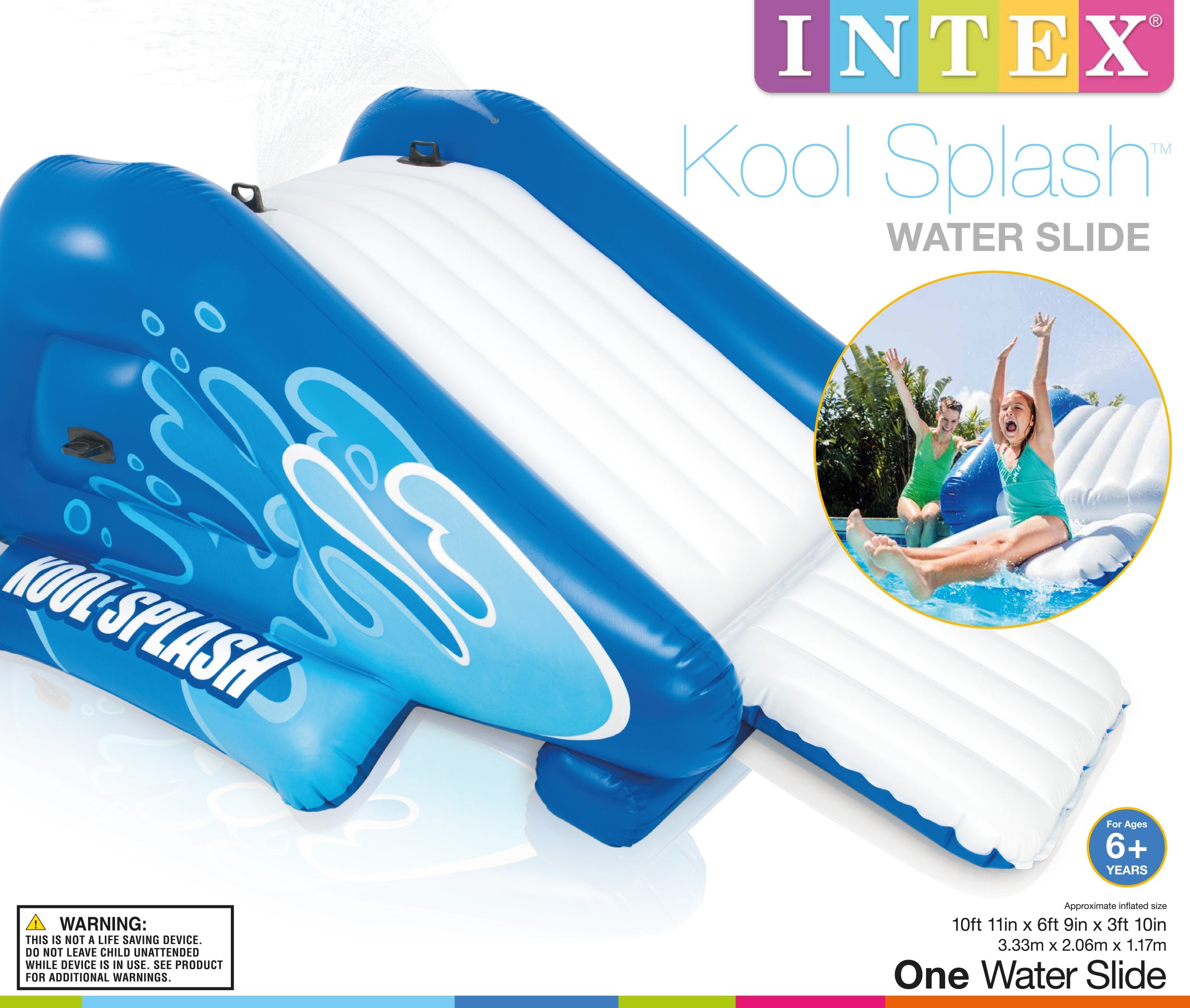 Intex Kool Splash Inflatable Pool Water Slide & Inflatable UFO Chair