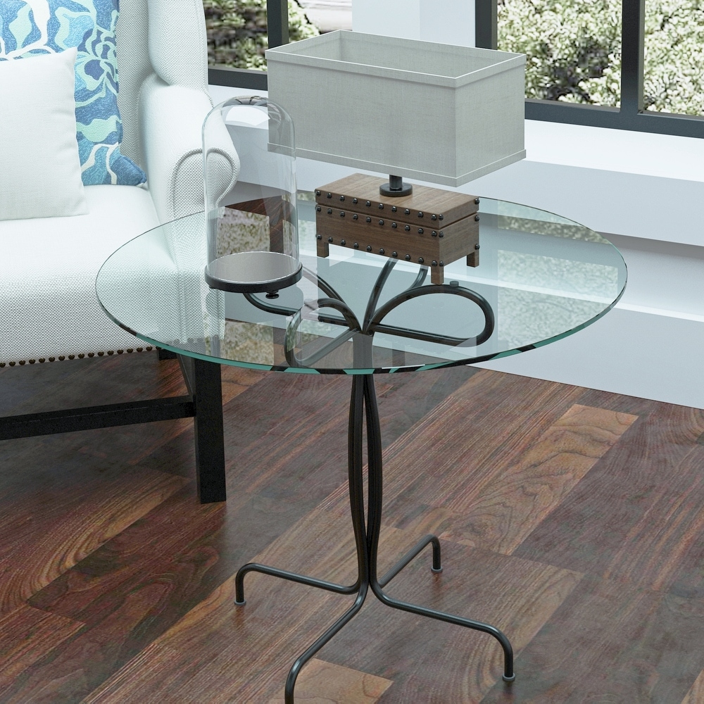 Round Tempered Glass Table Top Beveled Polished Edge (Only Table Top)