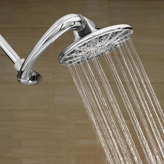 Waterpik 6-Spray 7 in. Single Wall Mount 1.8 GPM Fixed Rain Shower Head in Chrome ASW-673E