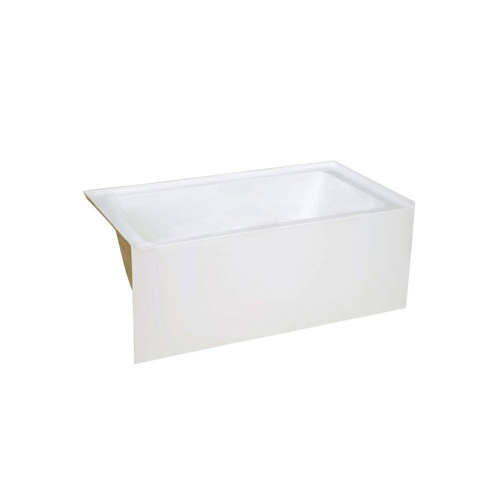 Swiss Madison 48 in. Left Drain Rectangular Alcove Bathtub in White SM-AB552