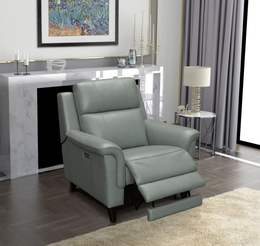 BarcaLounger Kester Power Recliner With Head Rest   Lorenzo Mint   Transitional   Recliner Chairs   by Unlimited Furniture Group  Houzz