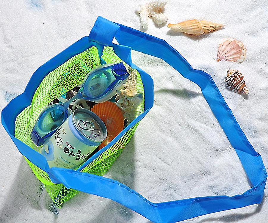 Portable Mesh Beach Storage Bags Baby Sand Away Carry Beach- Pouch Tote Kid Toy