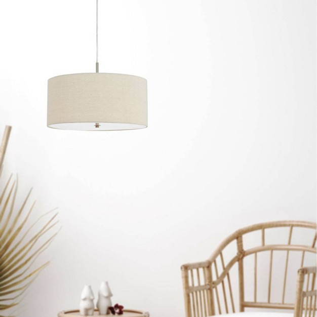 X 18 quot Addison Drum Pendant Beige Cal Lighting