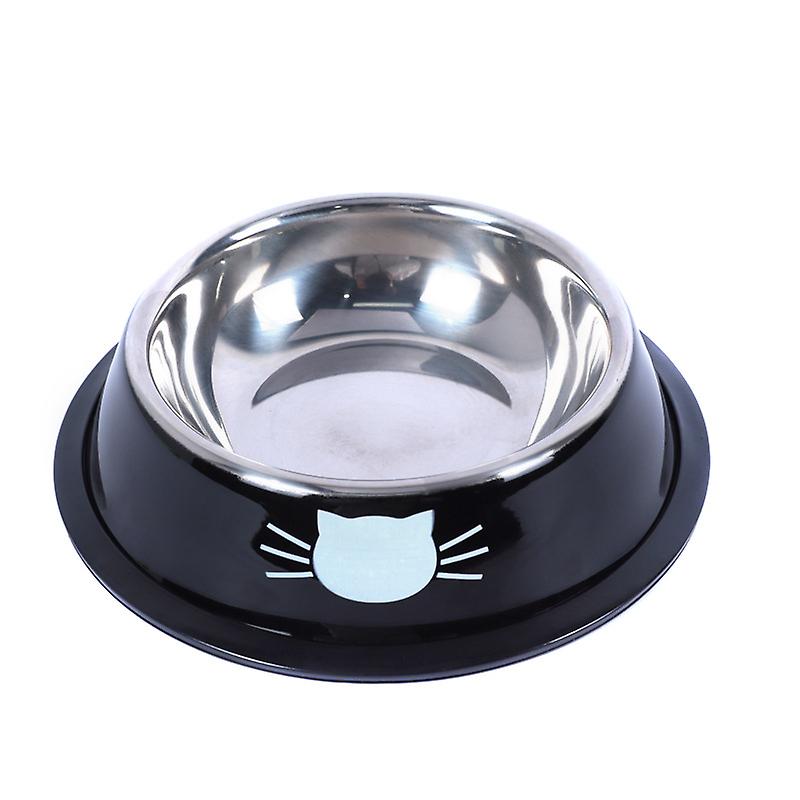 2-piece Cat Bowl Non Slip Stainless Steel Kitten Food Bowl Sturdy Thickened Cat Feeder 13 Oz (approx. 368.5 G) Cat Bowl Suitable For Small Indoor Pets