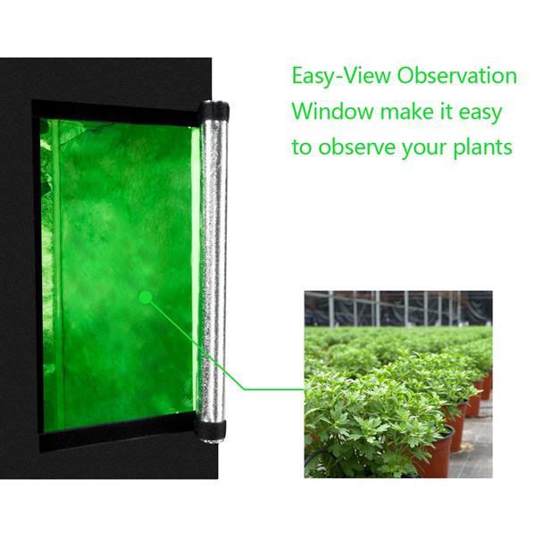 LY-60*60*120cm Home Use Dismountable Hydroponic Plant Growing Tent with Window Green and Black