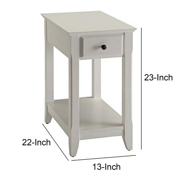 Affiable Side Table， White