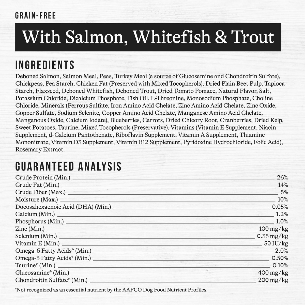 American Journey Grain-Free with Salmon， Whitefish and Trout Dry Dog Food， 24-lb bag