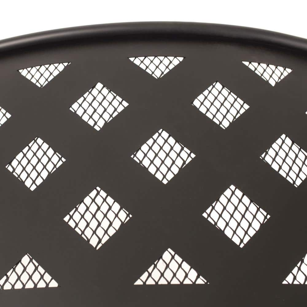 Hampton Bay 30 in. Steel Fire Ring with Lattice Pattern in Black OFW279FR