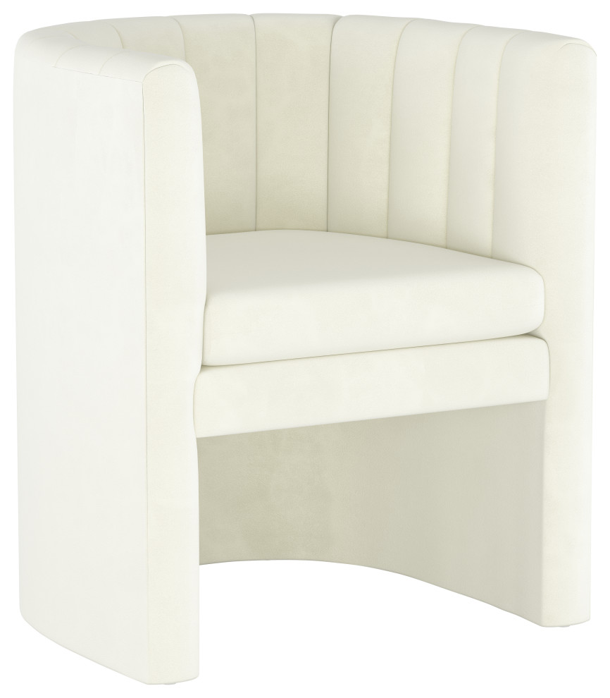 Worthy Channel Seam Tufted Tub Chair   Transitional   Armchairs And Accent Chairs   by Skyline Furniture Mfg Inc  Houzz