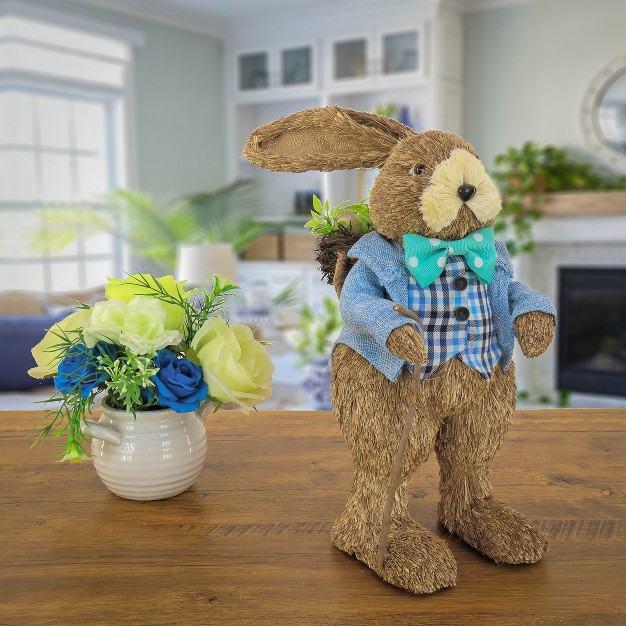 Bunny In Blue Coat Table Decoration National Tree Company