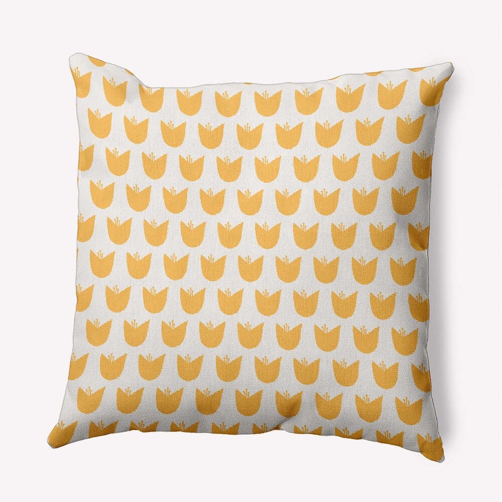 Simple Tulip Design Decorative Indoor/Outdoor Pillow