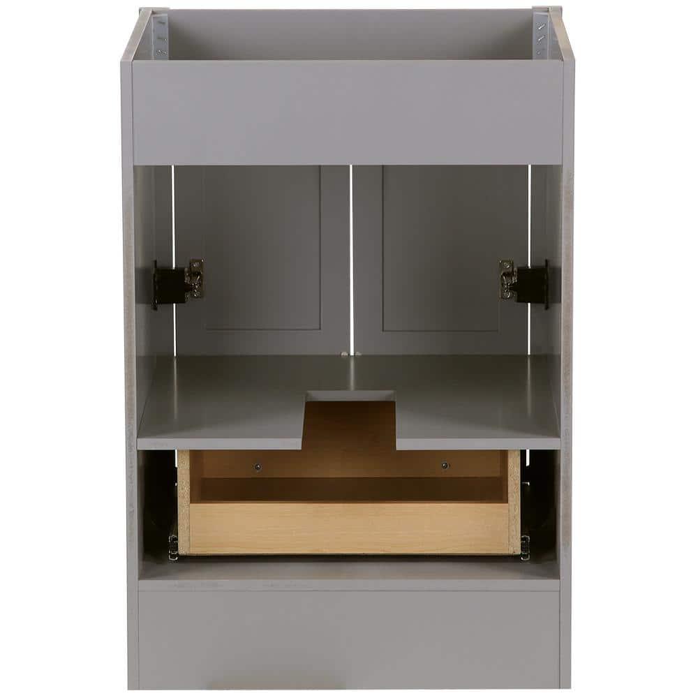 Home Decorators Collection Brinkhill 24 in W x 22 in D x 34 in H Bath Vanity Cabinet Only in Sterling Gray