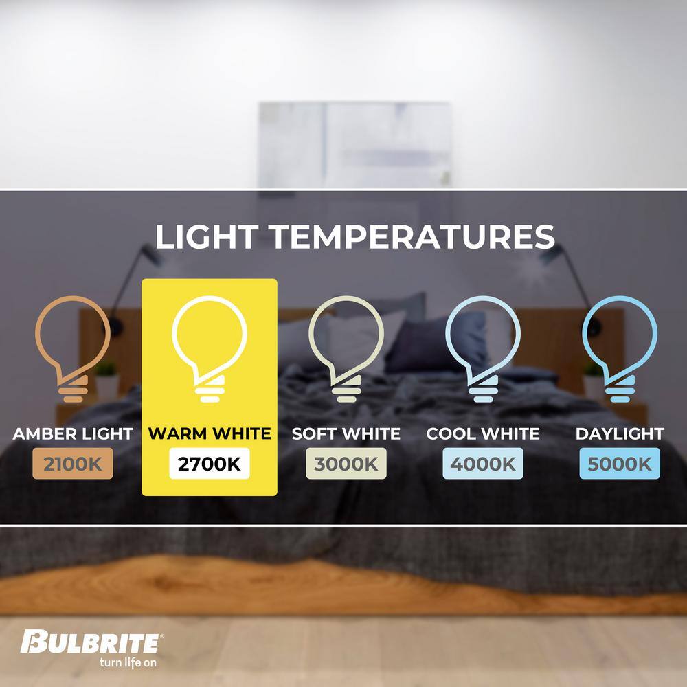 Bulbrite 60 - Watt Equivalent A19 Medium Screw LED Light Bulb Warm White Light 2700K 36 - Pack 861698