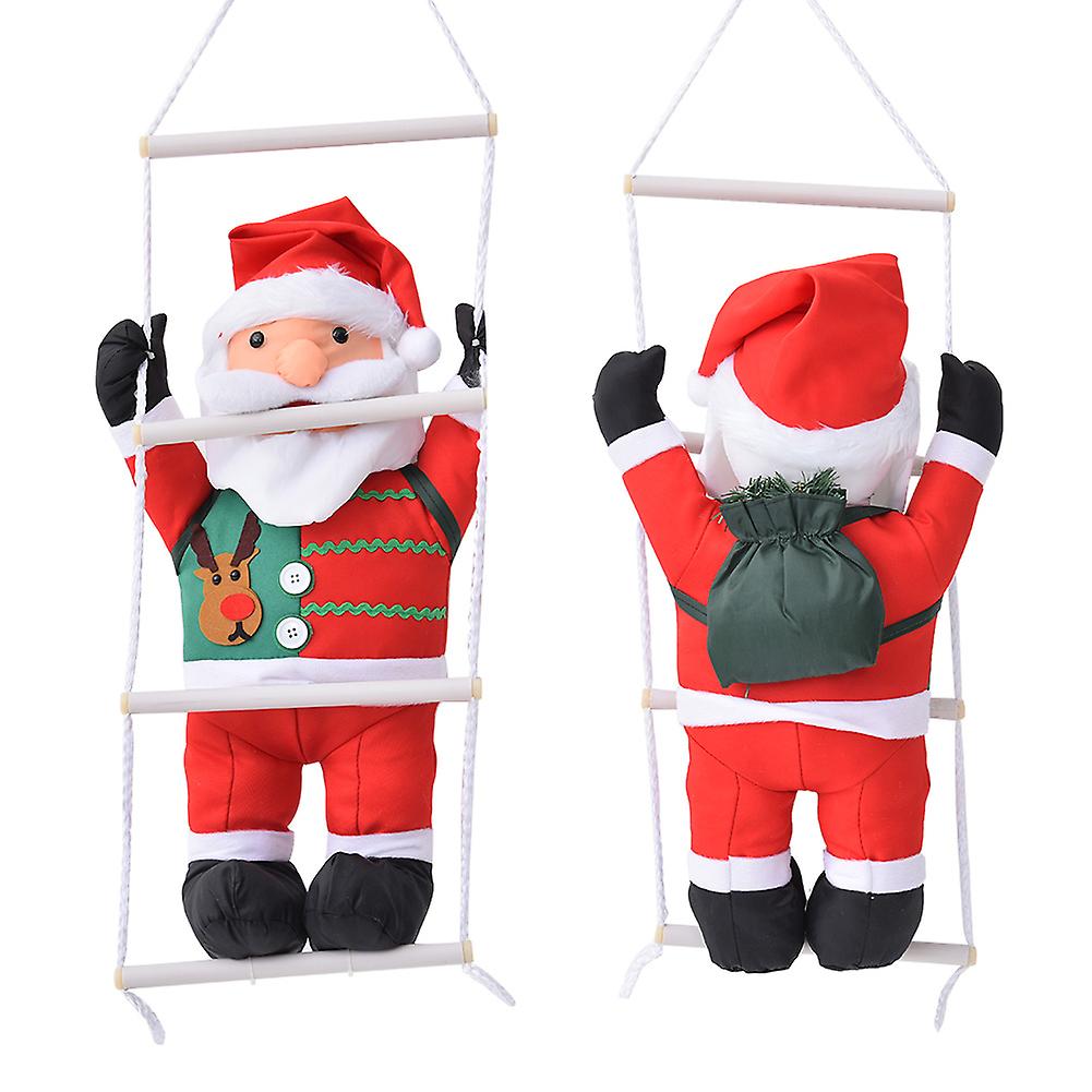 60cm Christmas Santa Claus Ladder Rope Climbing Hanging Doll Toy Gift Decorationladder