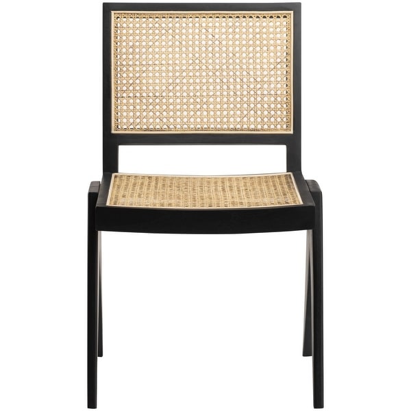 Adelrina Wood and Rattan Dining Chairs (Set of 2)