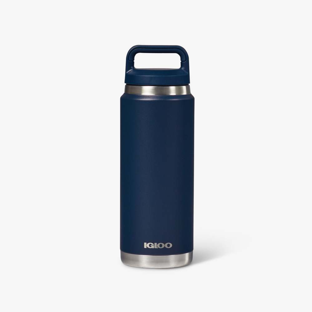 Igloo Bottle Reusable Hot/Cold Stainless Steel Rugged Blue 26oz