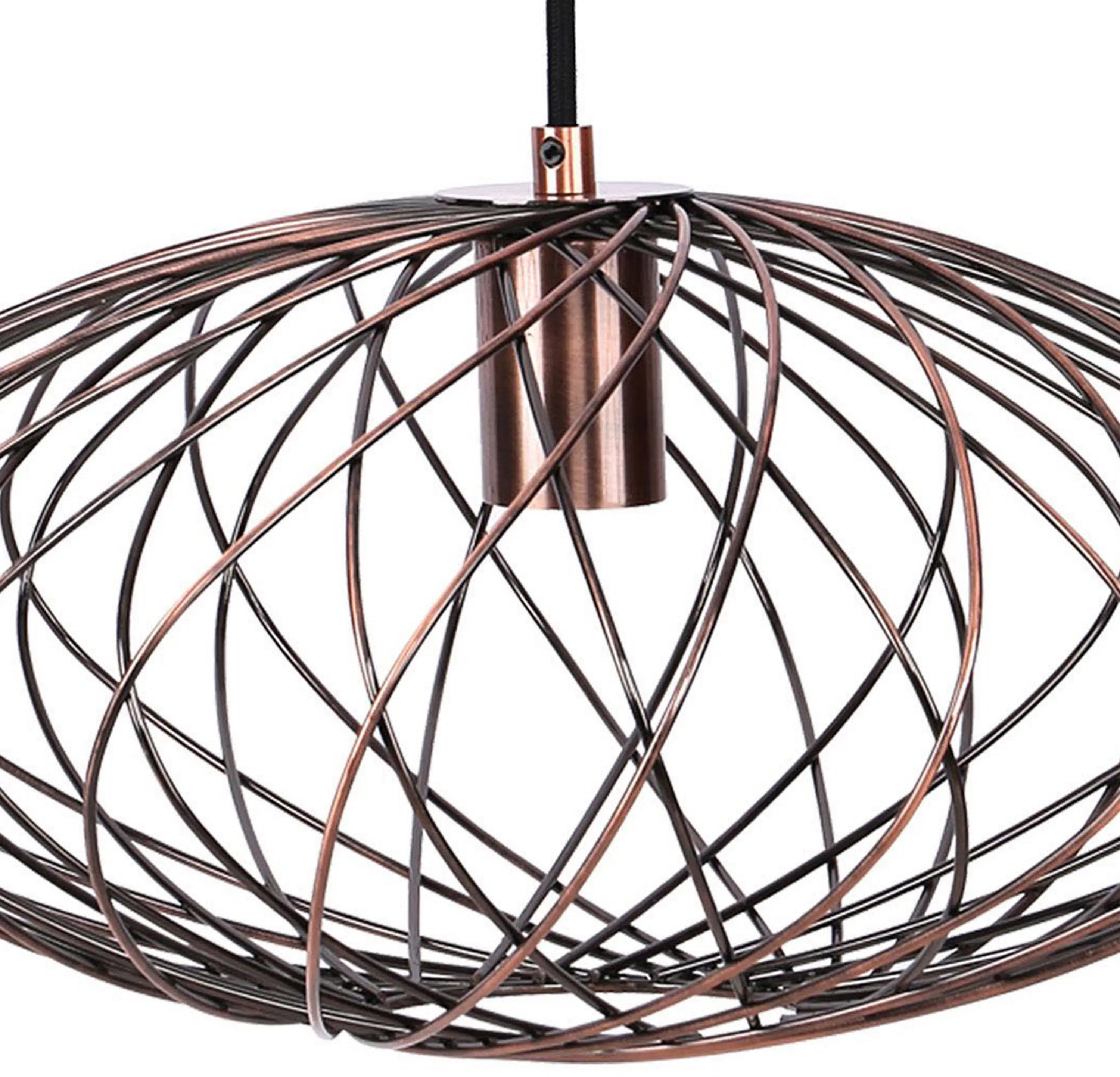 Linx Oval Antique Copper Pendant Lamp