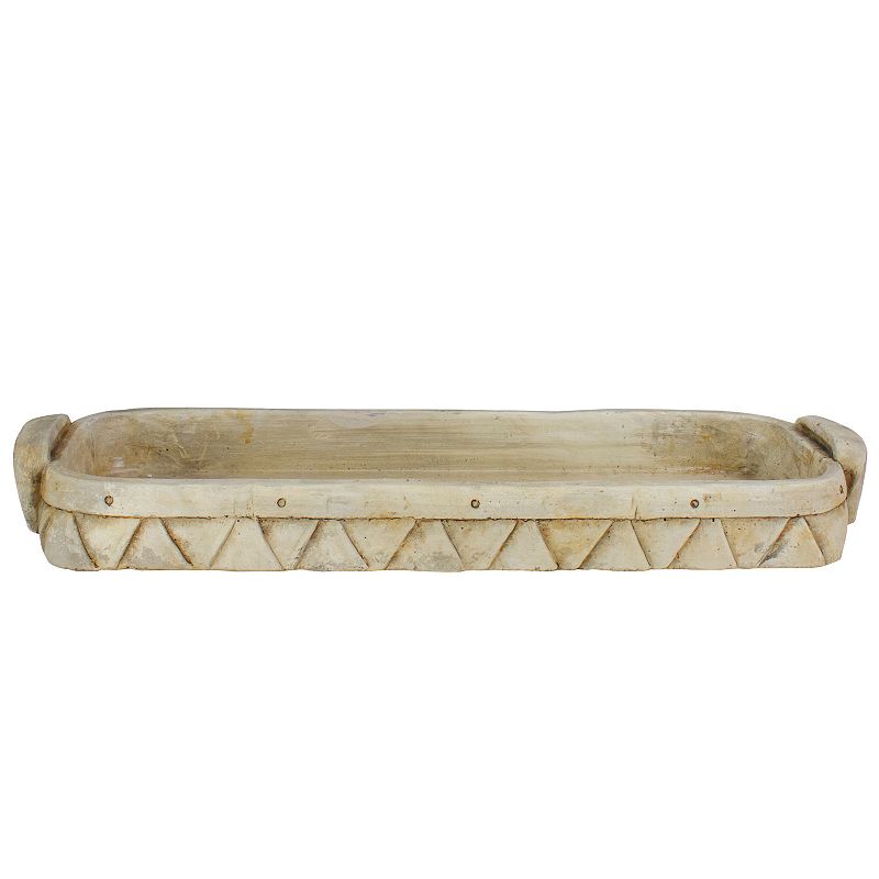 20 Beige Geometric Patterned Decorative Tray