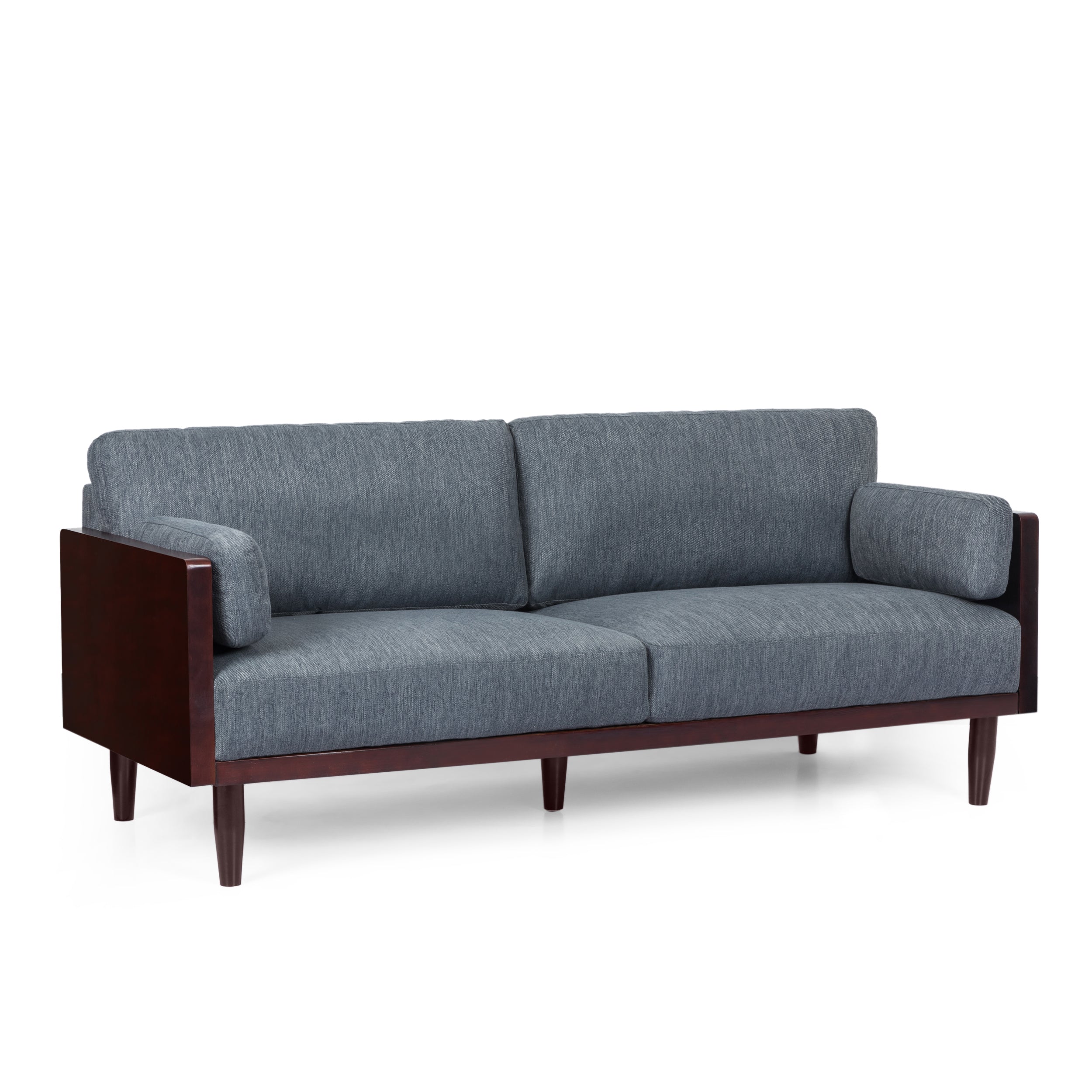 Bagan Mid-Century Modern Upholstered 3 Seater Sofa