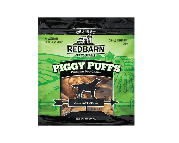 Redbarn Piggy Puffs Dog Treats， 1 lb. Bag