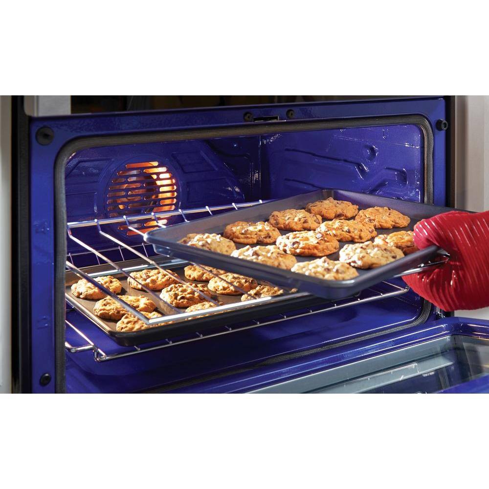 LG 6.9 cu. ft. Double Oven Gas Range with ProBake Convection Oven Self Clean and EasyClean in Stainless Steel LDG4313ST